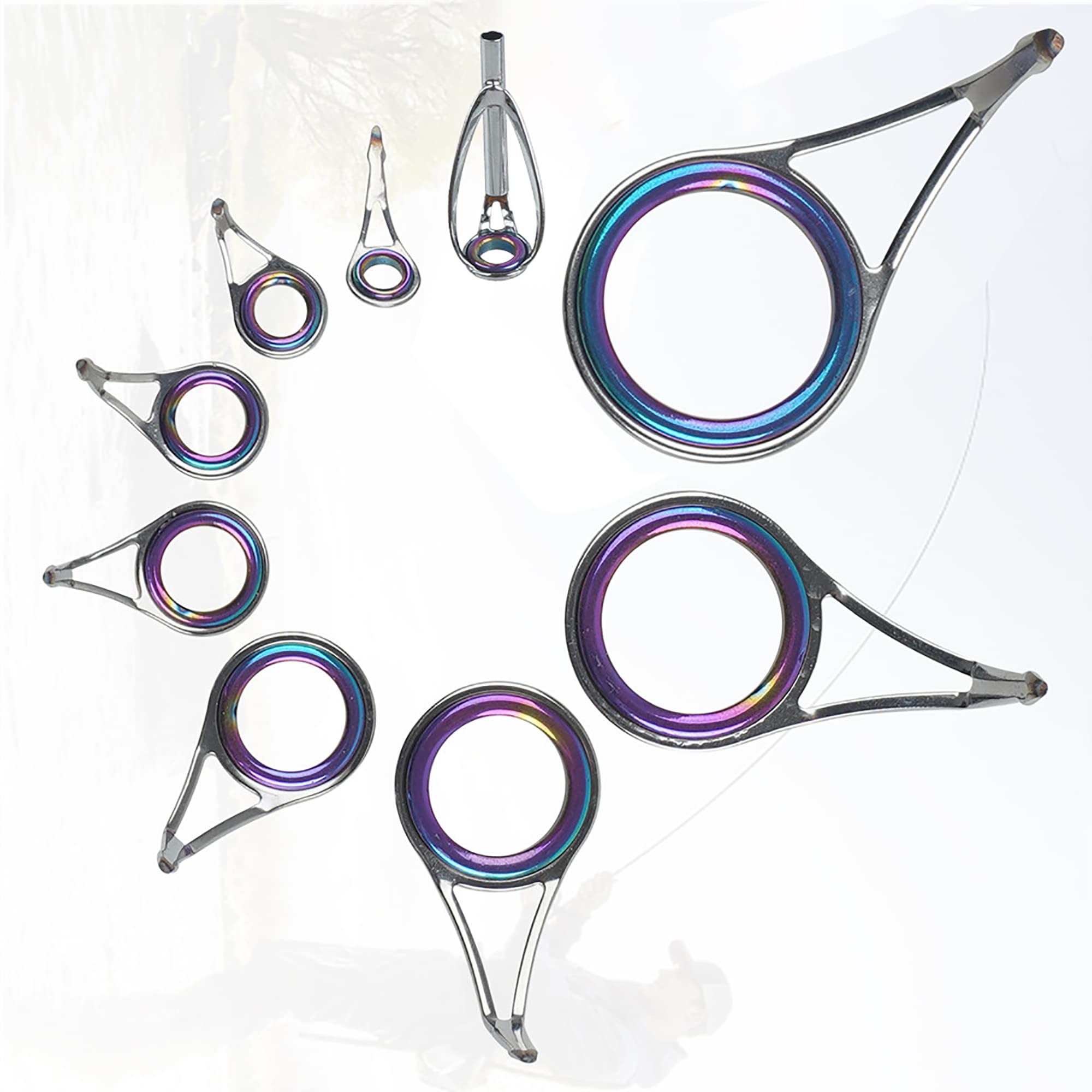 Amazon | ロッドガイド 釣り竿トップガイド ヒント セット セラミック